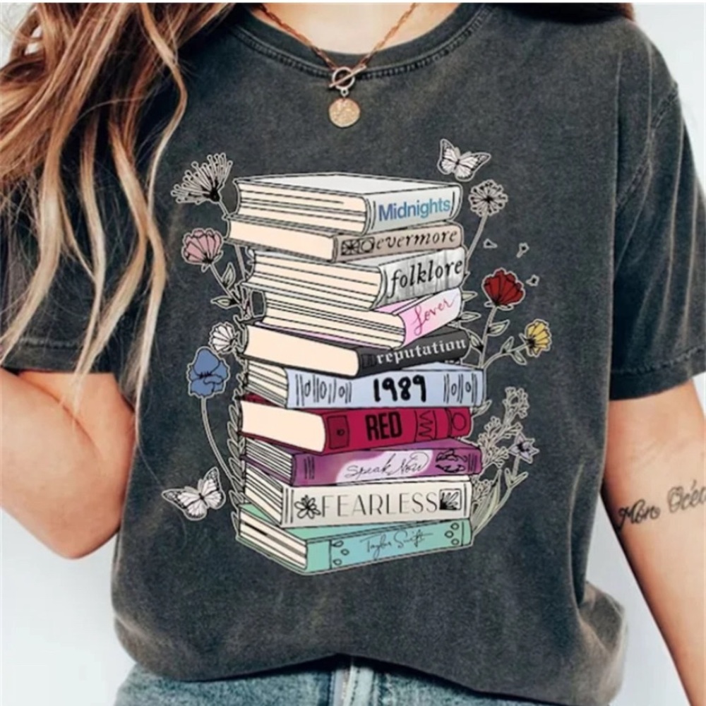 T. S. Albums As Books Vintage Washed Tshirt